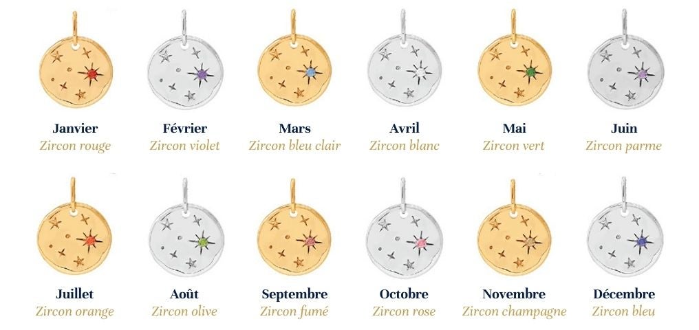 Médailles constellation bijoux astro L'Atelier d'Amaya